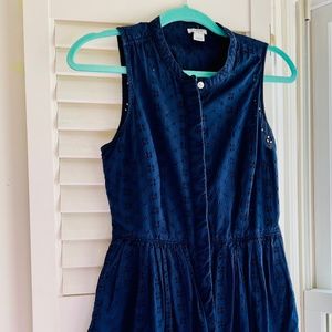 J. Crew button up navy dress size S